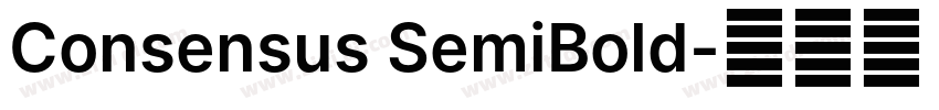 Consensus SemiBold字体转换